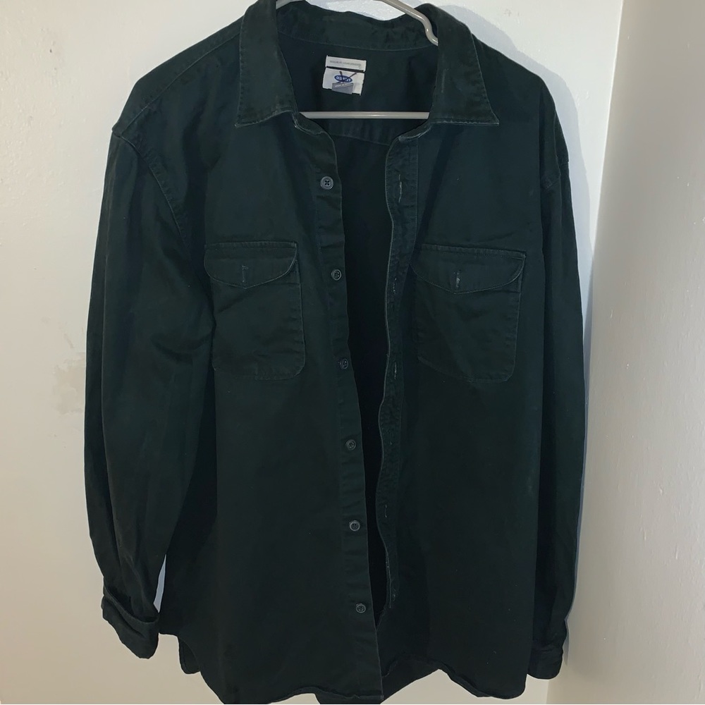 Old Navy Forest Green Button Up
